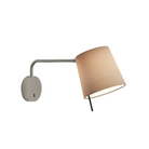 The matte nickel Mitsu Swing Arm Wall Sconce from Astro Lighting with the oyster shade.