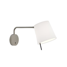 The matte nickel Mitsu Swing Arm Wall Sconce from Astro Lighting with the white shade.