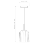 The small Veo Pendant from Astro Lighting dimensions.