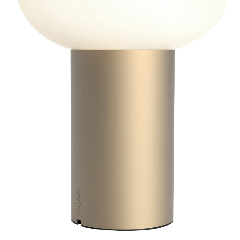The Zeppo Portable Lamp from Astro Lighting in light bronze close up.