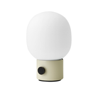 The JWDA Portable Table Lamp from Audo Copenhagen in alabaster white from the side.