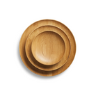 The Cusp Small Bowl from Blu Dot in white oak set of three stacked.