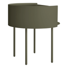 The rear of the Li'l Something Side Table from Blu Dot in Dark Olive.