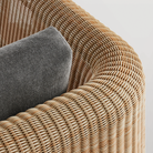 The toohey charcoal Loophole Outdoor Lounge Chair from Bludot with back view close up.