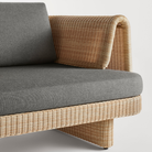 The toohey charcoal Loophole Outdoor Lounge Chair from Bludot with a seat detailings.