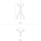 The Nosferatube Small Candelabra from Blu Dot dimensions.
