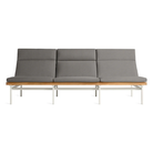 The toohey charcoal Perch Outdoor 3 Seat Sofa with white frame from Bludot.
