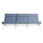 The sunbrella haze Perch Outdoor 3 Seat Sofa with white frame from Bludot.