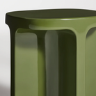 The olive Small Talk Side Table from Bludot with edge close up.