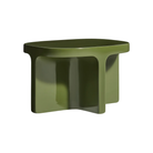 The olive Small Talk Short Side Table from Bludot with an angle.
