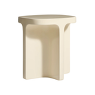The ivory Small Talk Tall Side Table from bludot with an angle.
