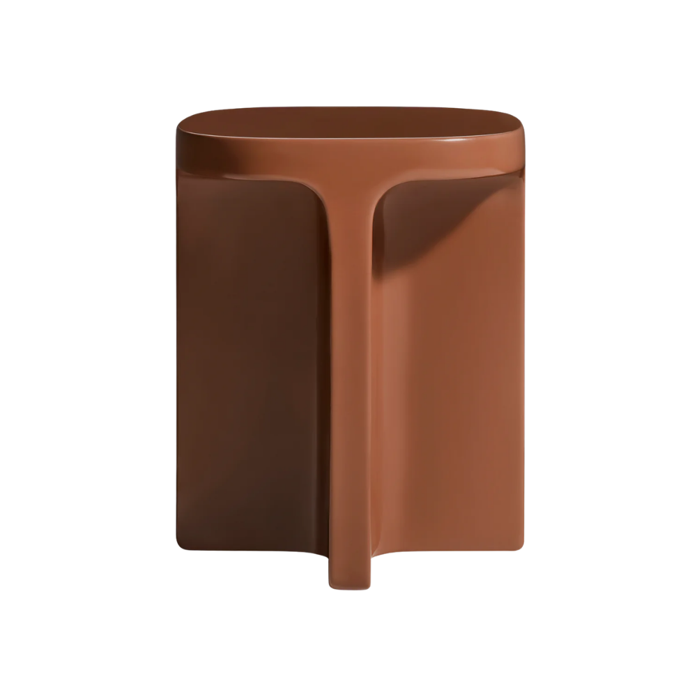 The rust Small Talk Tall Side Table from bludot.