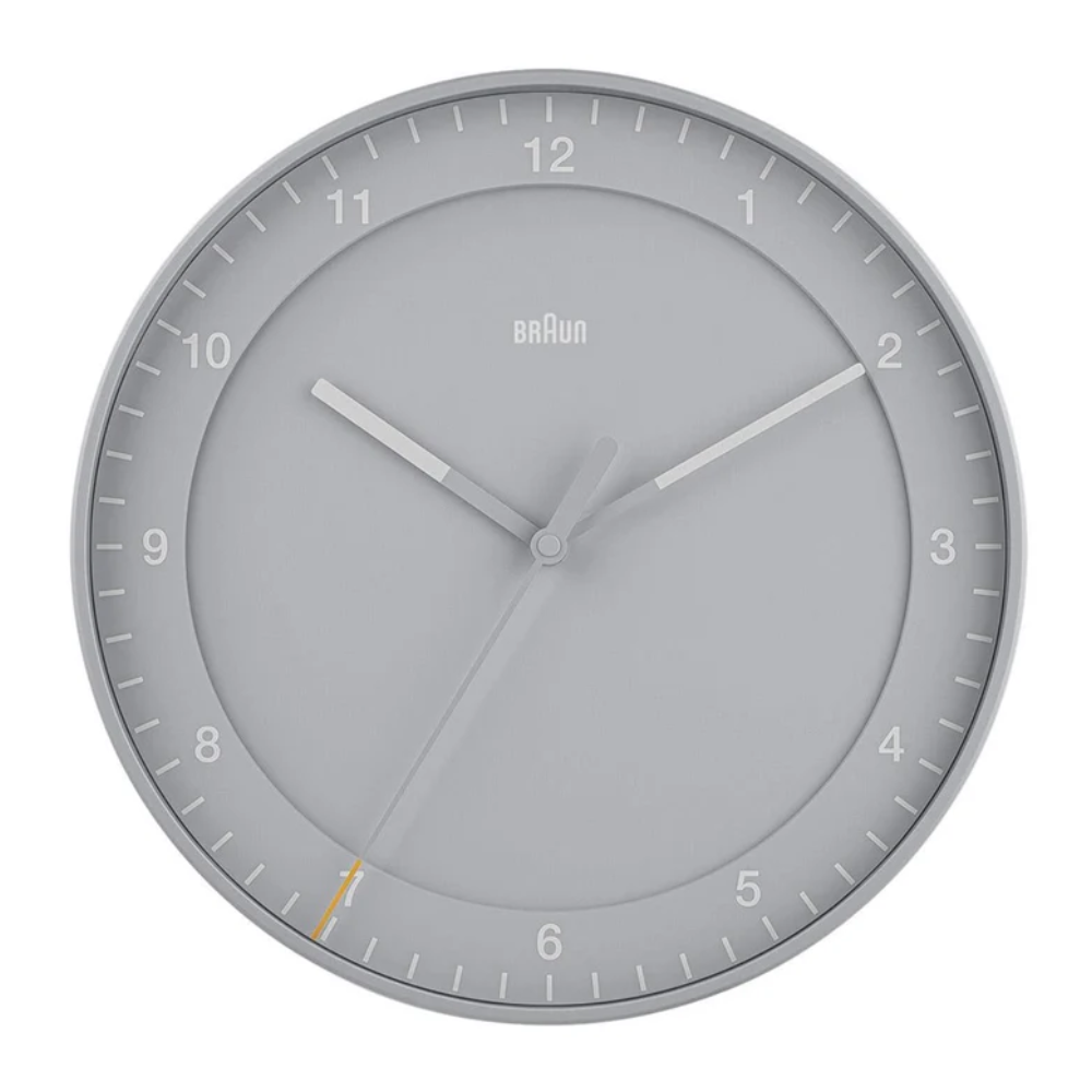 The gray BC17 Large Wall Clock from Braun.