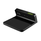 The BC21 Digital Clock/Wireless Charging Dock by Braun from the backside.