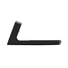 The BC21 Digital Clock/Wireless Charging Dock by Braun from the side angle.