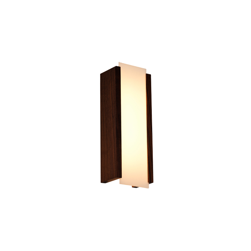 The Capio Sconce from Cerno in dark stained walnut.