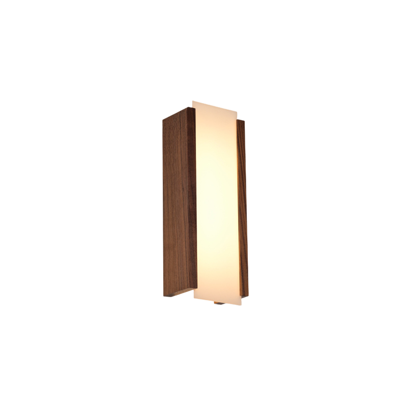 The Capio Sconce from Cerno in walnut.