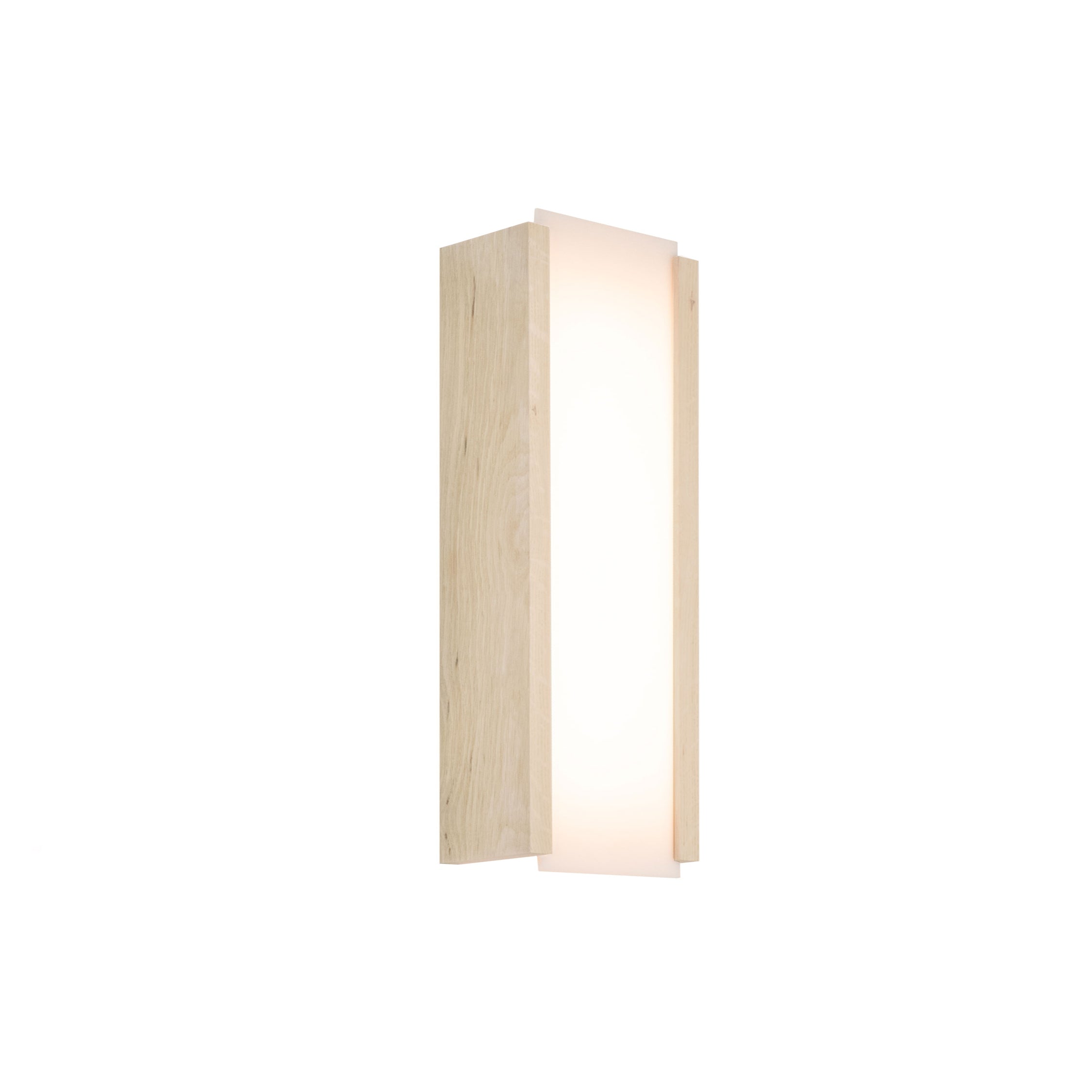 The Capio Sconce from Cerno in white washed oak.