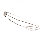 The Lenis Linear Pendant from Cerno in walnut.