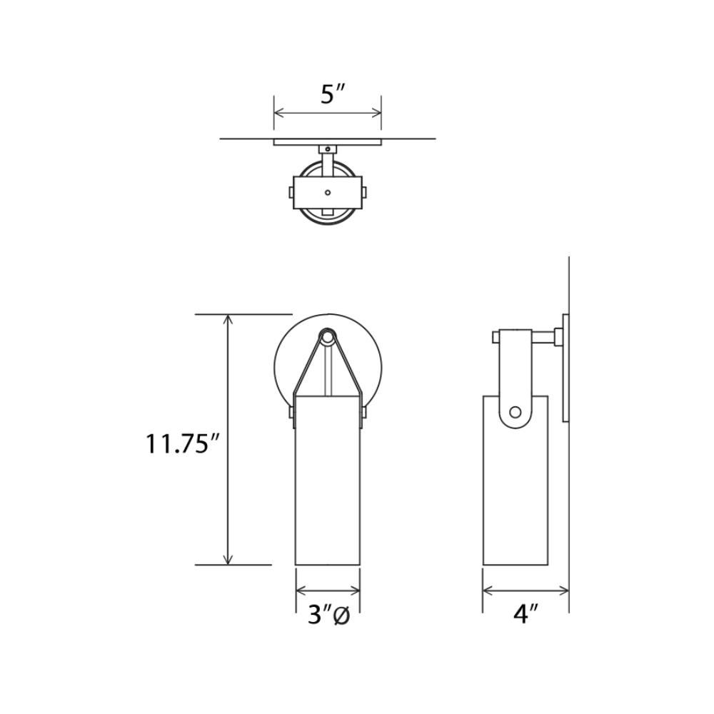 The Spero Wall Sconce from Cerno dimenions. all-groups