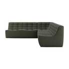 The N701 Modular Square Corner Sofa 2-2 Moss Eco Fabric Right from Ethnicraft.