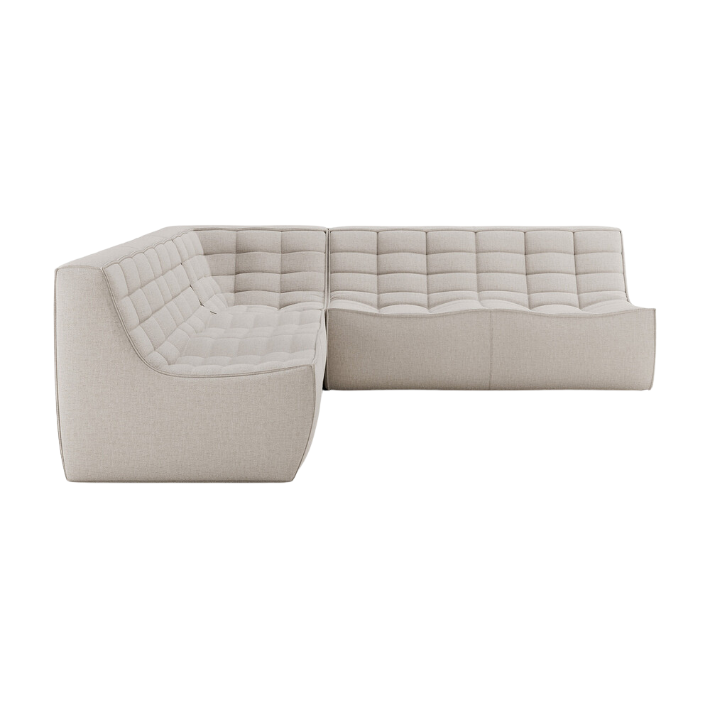 The N701 Modular Square Corner Sofa 2-2 Beige Standard Fabric, Left from Ethnicraft.