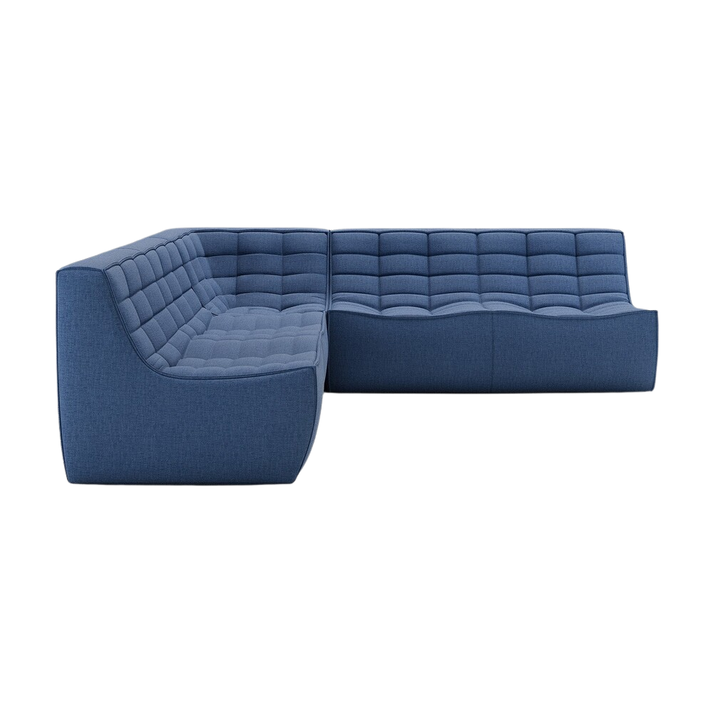 The N701 Modular Square Corner Sofa 2-2 Blue Standard Fabric, Left from Ethnicraft.