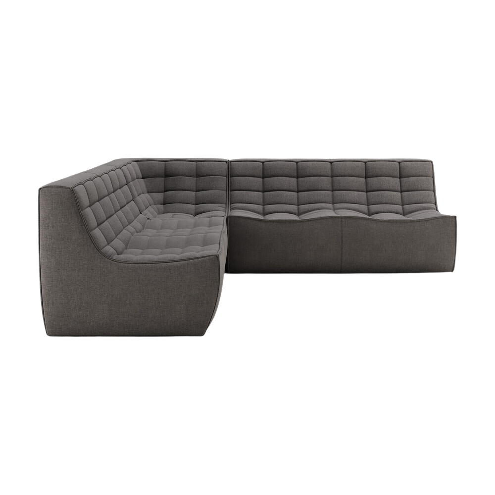 The N701 Modular Square Corner Sofa 2-2 Dark Gray Standard Fabric, Left from Ethnicraft.