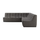 The N701 Modular Square Corner Sofa 2-2 Dark Gray Standard Fabric, Right from Ethnicraft.