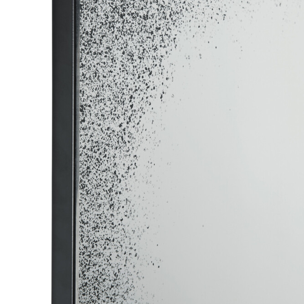 The Aged Wall Mirror Rectangle, clear from Ethnicraft, with the mirror details. all-groups