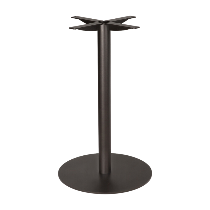 The Blend Dining Table Base by Ethnicraft in dark bronze metal, 27.5 inches.