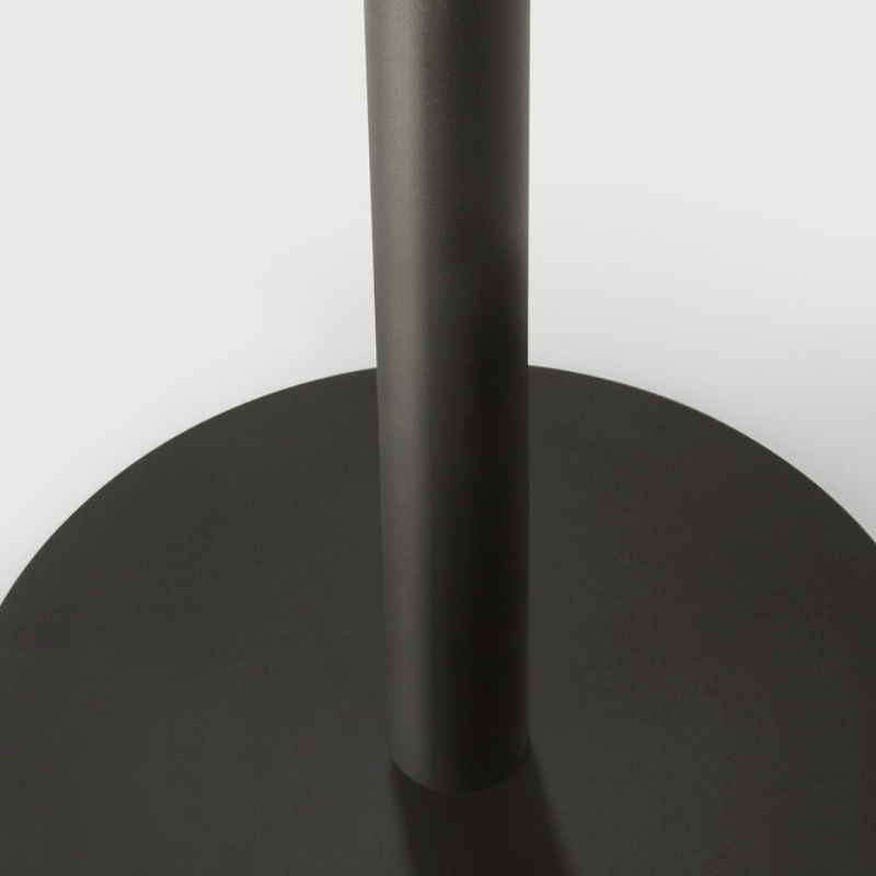 The Blend Dining Table Base by Ethnicraft in dark bronze metal from base close-up. all-groups