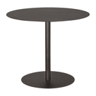 The Blend Dining Table from Ethnicraft in dark metal bronze front 35.5 inch