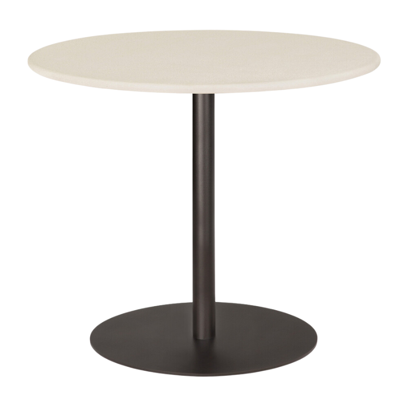 The Blend Dining Table from Ethnicraft in microcement front 35.5 inch