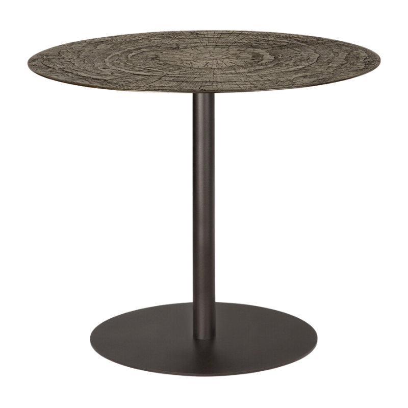 The Blend Dining Table from Ethnicraft in ray whisky front 35.5 inch