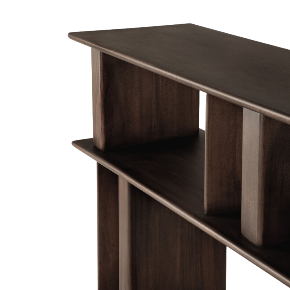 The Block Sofa Console from Ethnicraft close up.