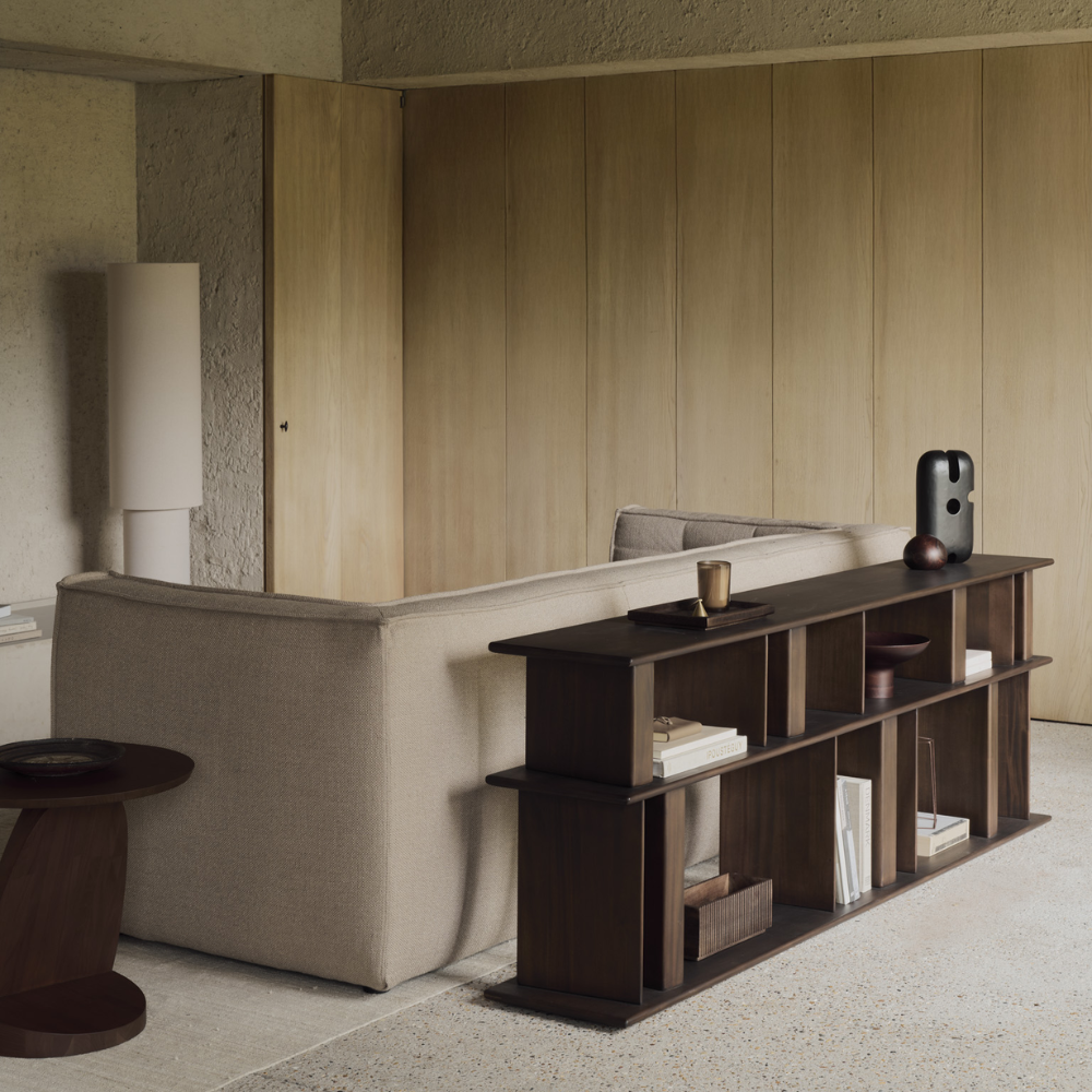 The Block Sofa Console from Ethnicraft in a living room.