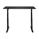 The Bok Adjustable Desk Black Oak 55 Inches with Black Legs from Ethnicraft, extended up.