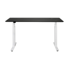 The Bok Adjustable Desk Black Oak 55 Inches with White Legs from Ethnicraft.