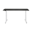 The Bok Adjustable Desk Black Oak 63 Inches with White Legs from Ethnicraft.