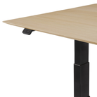 The Bok Adjustable Desk from Ethnicraft, with a close-up.