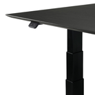 The Bok Adjustable Desk in black from Ethnicraft, with details of control.