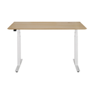 The Bok Adjustable Desk Oak 55 Inches with White Legs from Ethnicraft.