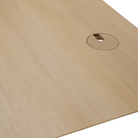 The Bok Adjustable Desk from Ethnicraft, with the details of the tabletop.