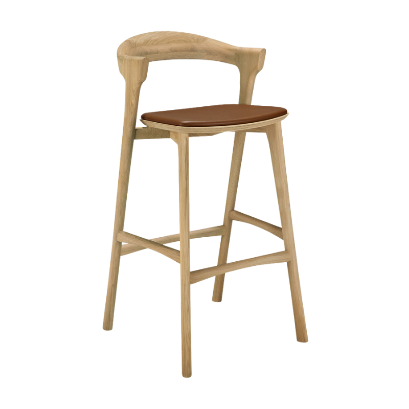 The Bok Upholstered Bar Stool by Ethnicraft.