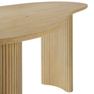 The Boomerang Desk Oak by Ethnicraft with the leg close-up.