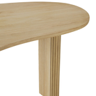 The Boomerang Desk Oak by Ethnicraft with the tabletop edge close-up.