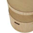 The Boomerang Drawer Unit Oak by Ethnicraft from the top angle.