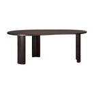 The Boomerang Desk 78.5 inches by Ethnicraft from the front.