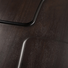 Brutalist Rectangular Coffee Table by Ethnicraft detail with mahogany solid wood texture.